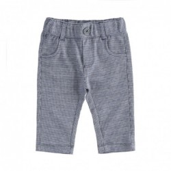 Elegante pantalone iDO  in morbido tessuto di maglia variante colore unico per bambino da 9 a 18 mesi