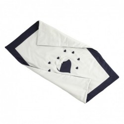 Copertina Minibanda in punto milano per carrozzina variante colore unico per neonata