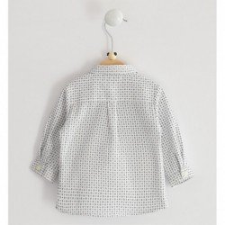 Camicia Minibanda in twill con micro fantasia in due varianti colore per neonato da 3 a 9 mesi