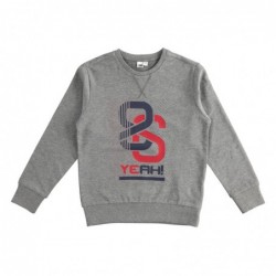 Felpa girocollo manica lunga iDo in cotone garzato variante colore unico per ragazzo da 8 a 16 anni