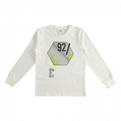 Maglia girocollo manica lunga iDo 100% caldo cotone variante colore unico per ragazzo da 8 a 16 anni