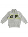 Felpa iDo con zip in cotone garzato in due varianti colore per bambino da 6 mesi a 7 anni