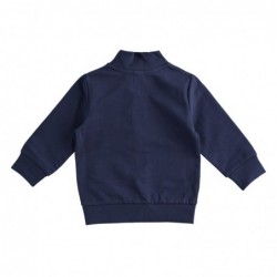 Felpa iDo con zip in cotone garzato in due varianti colore per bambino da 6 mesi a 7 anni