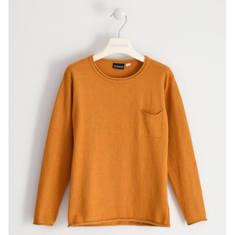 Maglioncino girocollo Sarabanda in tricot variante colore unico per ragazzo da 8 a 16 anni Maglioncino girocollo Sarabanda in tricot variante colore unico per ragazzo da 8 a 16 anni