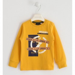 Maglia girocollo Sarabanda in caldo cotone variante colore unico per bambino da 9 mesi a 7 anni