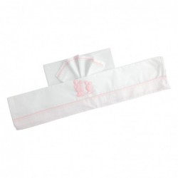 Lenzuolo da carrozzina iDO 100% cotone con coniglietti variante colore unico per neonata