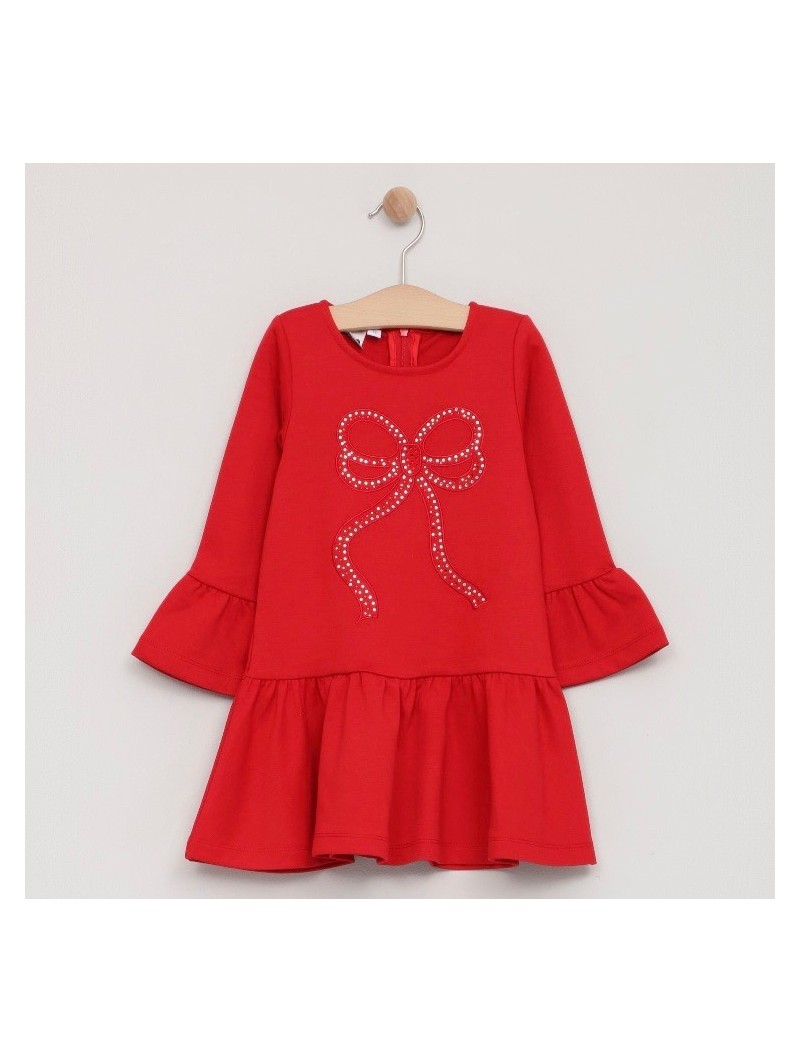 Abito elegante iDo in caldo cotone variante colore unico per bambina da 3 a  7 anni