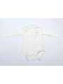 Lupetto body Sarabanda in caldo cotone stretch variante colore unico per bambina da 12 a 24 mesi