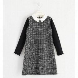 Abito manica lunga Sarabanda in tweed variante colore unico per ragazza da 8 a 16 anni