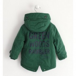 Parka iDo con cappuccio variante colore unico per bambino da 9 mesi a 7 anni