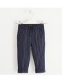 Morbido pantalone Sarabanda effetto gessato variante colore unico per bambino da 9 mesi a 7 anni